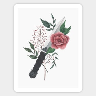 Flowers dagger Sticker